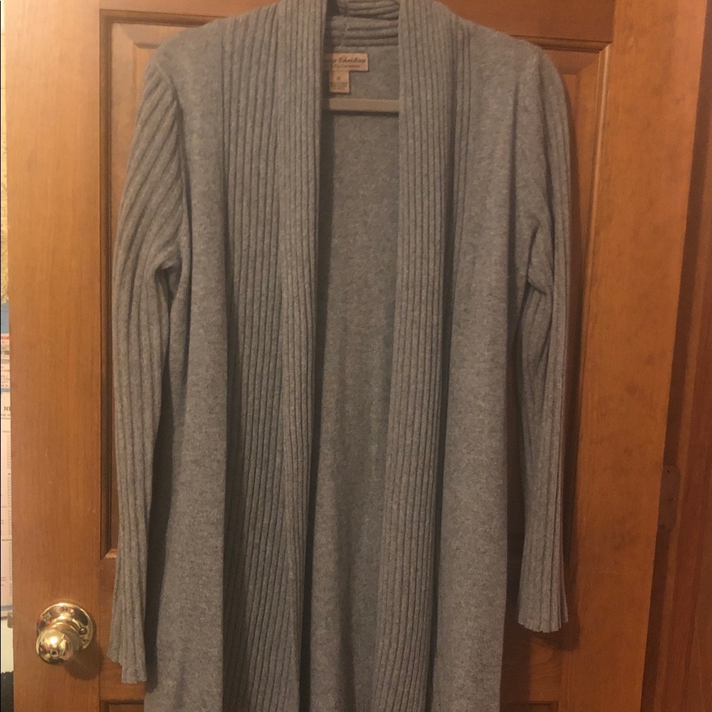Vintage Marisa Christina Gray Cashmere Sweater/Duster NWOT